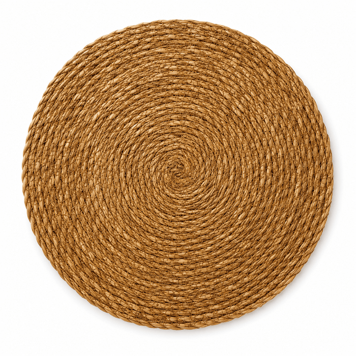 Jogo Americano Artesanal Redondo de Palha Natural para Mesa Posta e Jantar | Toscana - Zanor