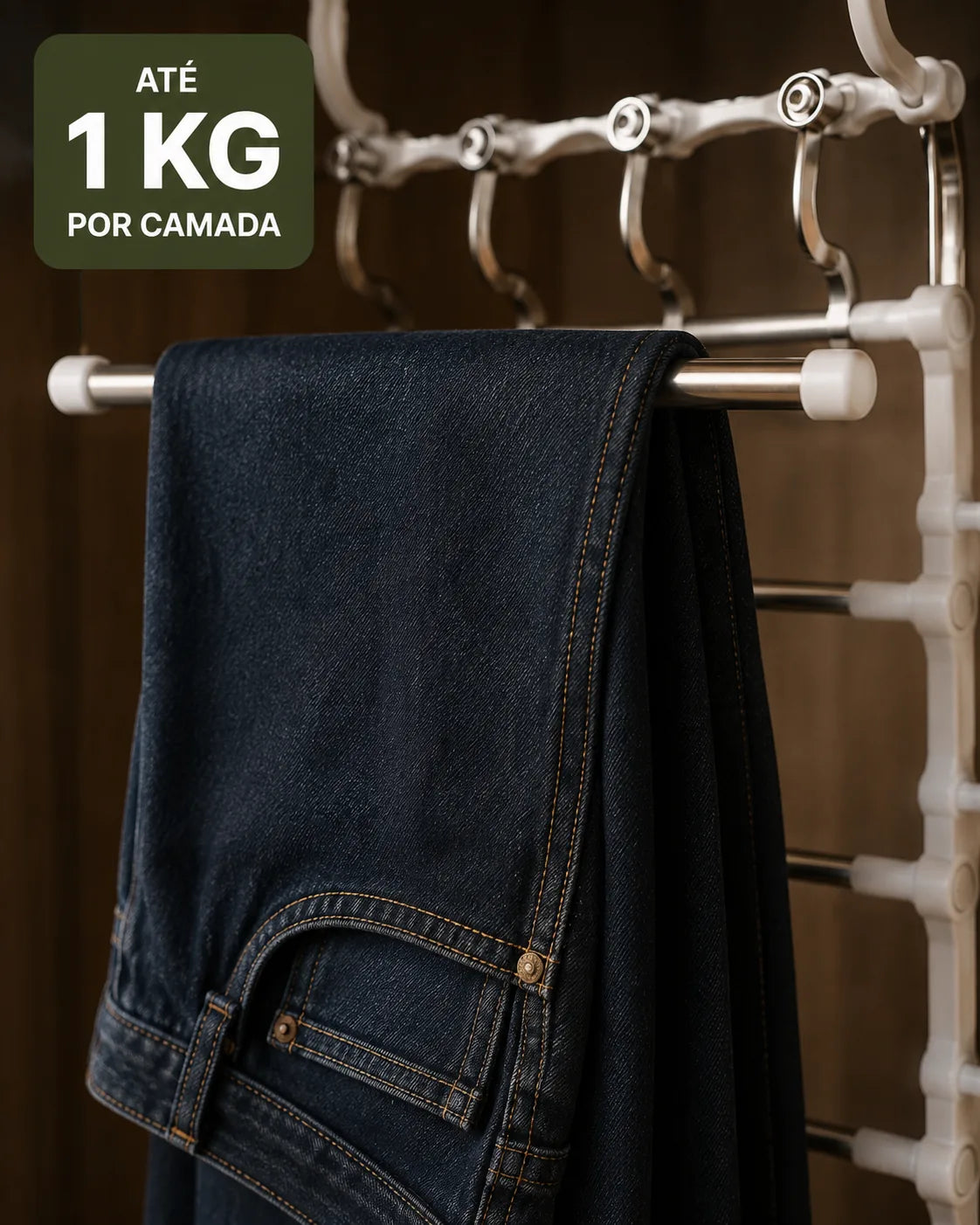 Jeans pesado em uma camada do Portofino: até 1 kg por camada